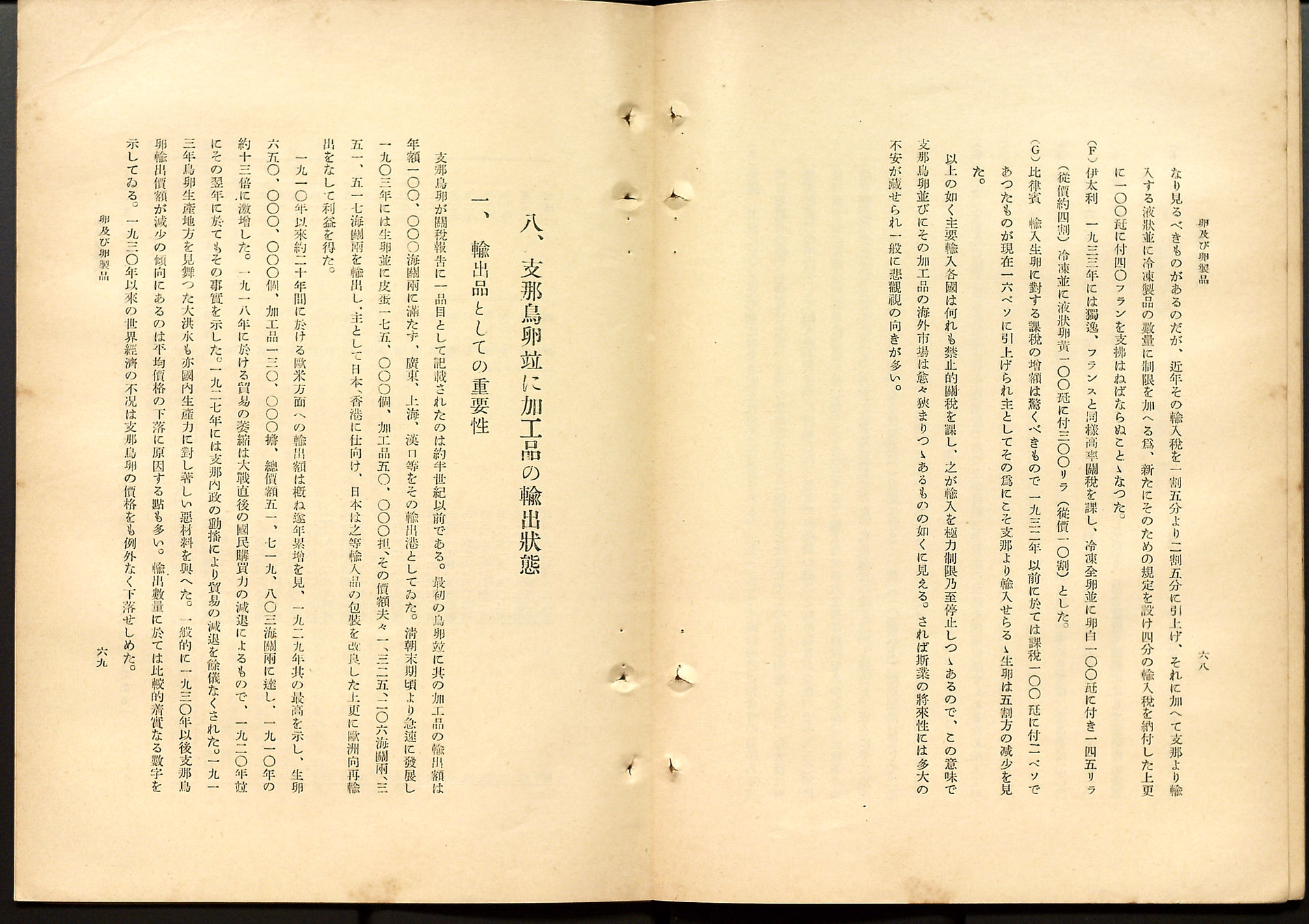 卵及び卵製品 南滿洲鐵道株式會社上海事務所訳編 支那商品叢書 第8輯